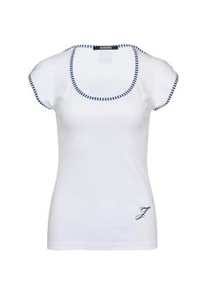 Jacquemus Espiral stripe-trim T-shirt - White