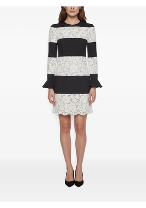 Valentino Garavani Pre-Owned lace stripe dress - Black