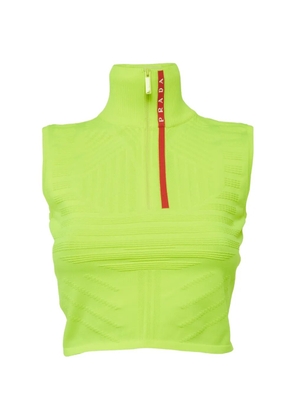 Prada Pre-Owned textured crop top - Green