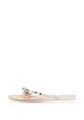 Valentino Garavani Pre-Owned Rockstud flat sandals - Silver