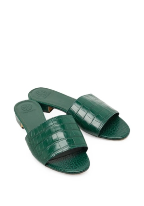 Tory Burch croc-embossed Flat slides - Green