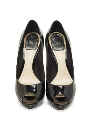 Christian Dior Pre-Owned Diorella peep-toe heeled pumps - Black