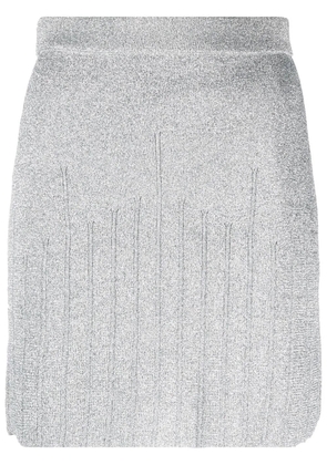 Alberta Ferretti metallic-effect mini skirt - Silver