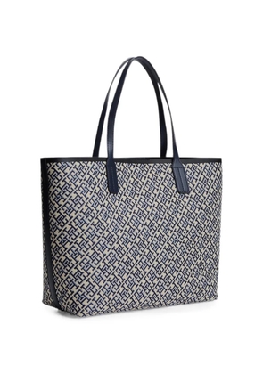Tommy Hilfiger monogram-pattern logo-plaque tote bag - Blue