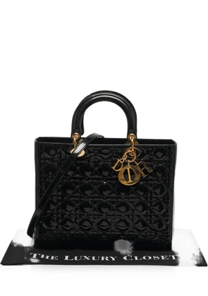 Christian Dior Pre-Owned 2010 Lady Dior Cannage tote bag - Black