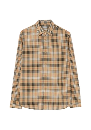 Burberry relaxed-fit Check cotton shirt - Neutrals