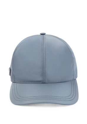 Prada logo-plaque cap - Blue