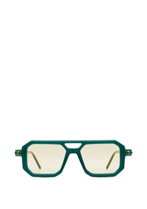 Kuboraum geometric-frame glasses - Green
