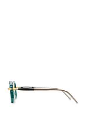 Kuboraum geometric-frame glasses - Green