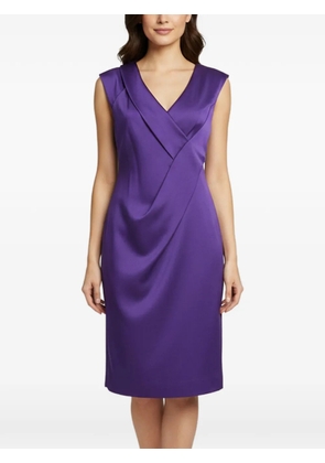 Ferragamo Pre-Owned draped V-neck mini dress - Purple