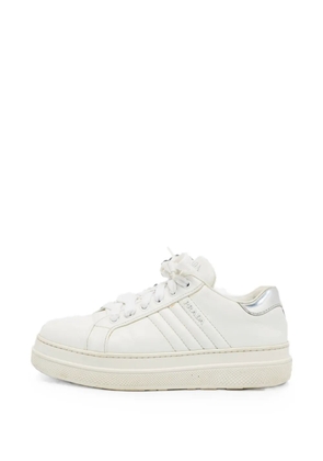Prada Pre-Owned lace-up leather sneakers - White