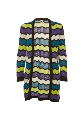 Missoni Pre-Owned chevron knit open-front cardigan - Purple