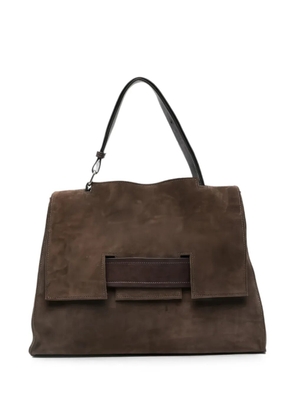 SOMMET large My Way suede tote bag - Brown