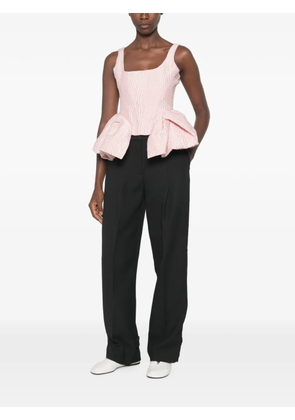 Stine Goya pressed-crease buttoned-cuff trousers - Black