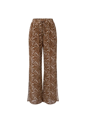 Nicholas Lise pants abstract animal - Brown