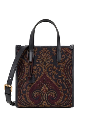 ETRO small Love Trotter bag in jacquard fabric with Paisley motif - Blue