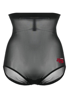 DSQUARED2 slogan-print sheer briefs - Black