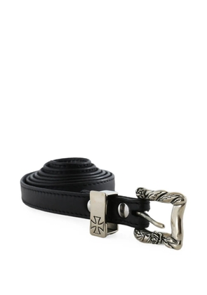 Enfants Riches Déprimés carved-buckle leather belt - Black
