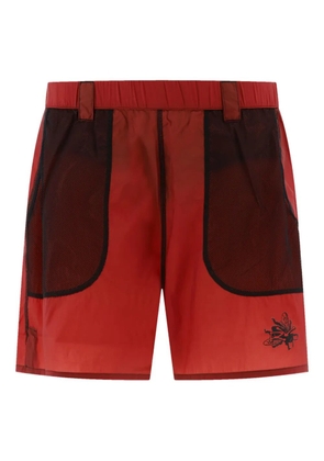 Rayon Vert mesh-panel shorts - Red