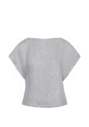 TWP boat-neck cap-sleeve top - Grey