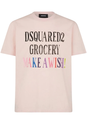 DSQUARED2 logo-print cotton T-shirt - Pink