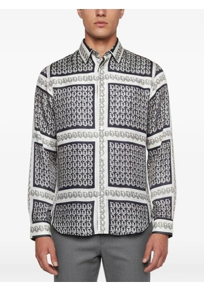Christian Dior Pre-Owned monogram-print silk shirt - White
