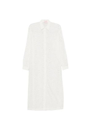 MC2 Saint Barth broderie-anglaise long-sleeve dress - White