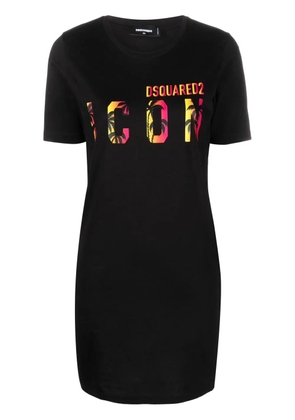 DSQUARED2 Icon Sunset Palm T-shirt dress - Black