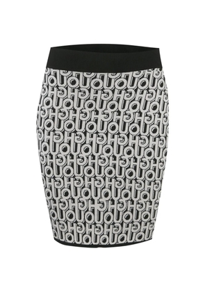 BOSS logo intarsia mini skirt - Black