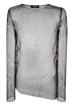 DSQUARED2 long-sleeve mesh top - Black