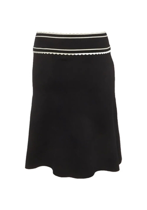 SANDRO scalloped-trim A-line midi skirt - Black