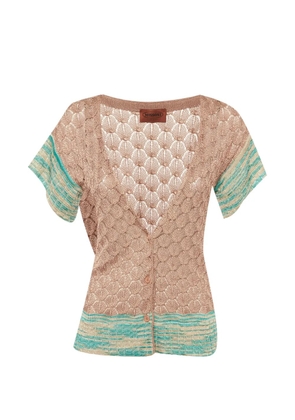 Missoni Pre-Owned crochet-knit short-sleeve cardigan - Neutrals