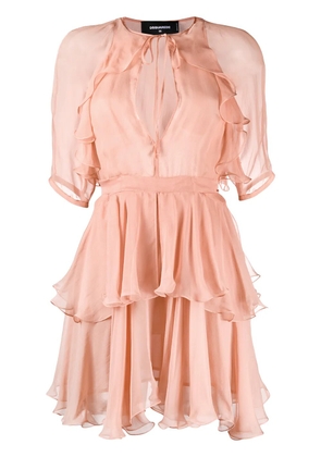 DSQUARED2 Delilah tiered short dress - Pink