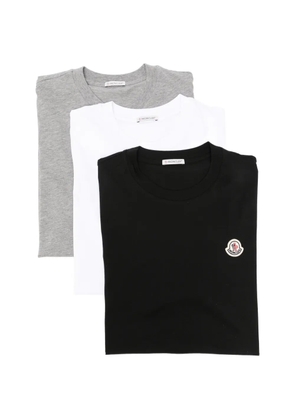 Moncler logo-patch T-shirt (set of three) - Black