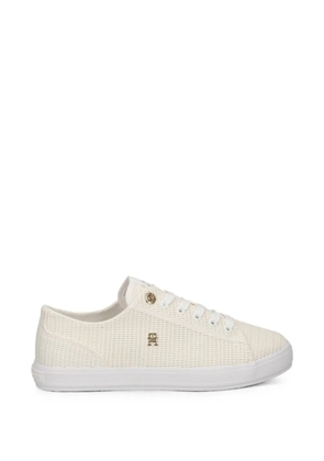 Tommy Hilfiger logo-plaque mesh sneakers - Neutrals