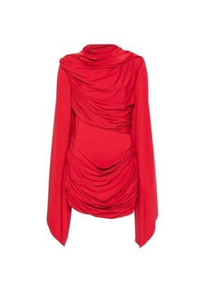 De La Vali Perisa draped-detail mini dress - Red