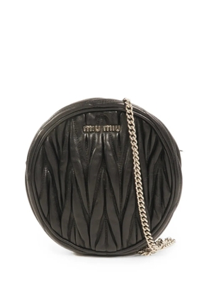 Miu Miu Pre-Owned Matelassé chain shoulder bag - Black