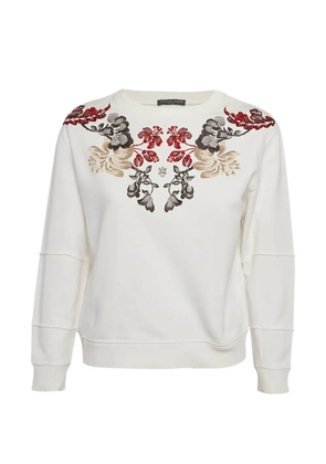 Alexander McQueen Pre-Owned floral-embroidered sweatshirt - Neutrals