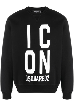 DSQUARED2 Icon logo-print cotton sweatshirt - Black