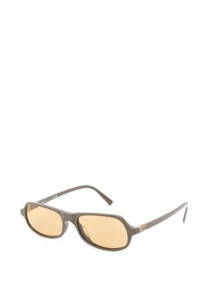 Miu Miu Eyewear logo-plaque rectangle-frame sunglasses - Green