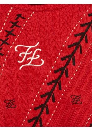 Fendi Pre-Owned FF intarsia-knit sweater - Red