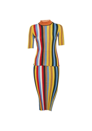 Sonia Rykiel Pre-Owned striped stretch-knit set - Yellow
