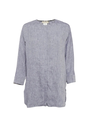 'S Max Mara long-sleeved linen shirt - Blue