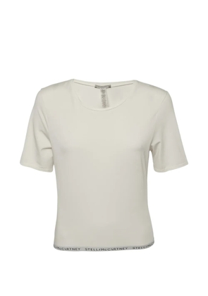 Stella McCartney Pre-Owned logo-trim crew-neck T-shirt - Neutrals