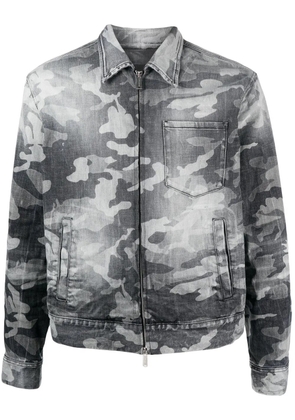 DSQUARED2 camouflage-pattern denim jacket - Black