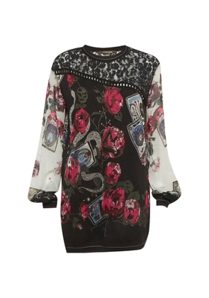 Roberto Cavalli Vintage floral-motif sweater - Black