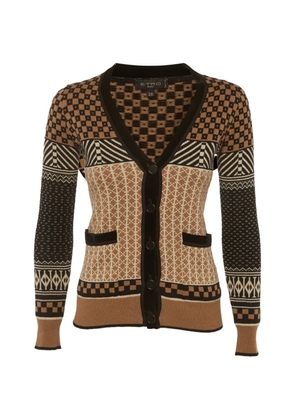 Etro Pre-Owned intarsia button-front cardigan - Neutrals