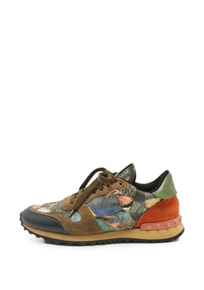 Valentino Garavani Pre-Owned Rockrunner butterfly-print sneakers - Blue