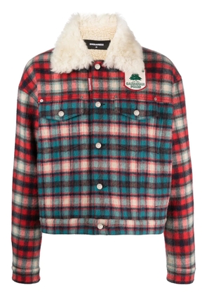 DSQUARED2 fur-collared blouson jacket