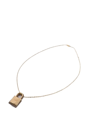 Hermès Pre-Owned 2021 O'Kelly leather and metal necklace - Grey